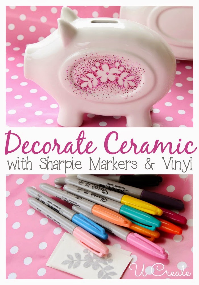 Decorate Ceramic with Sharpie Markers and Vinyl Designs U Create
